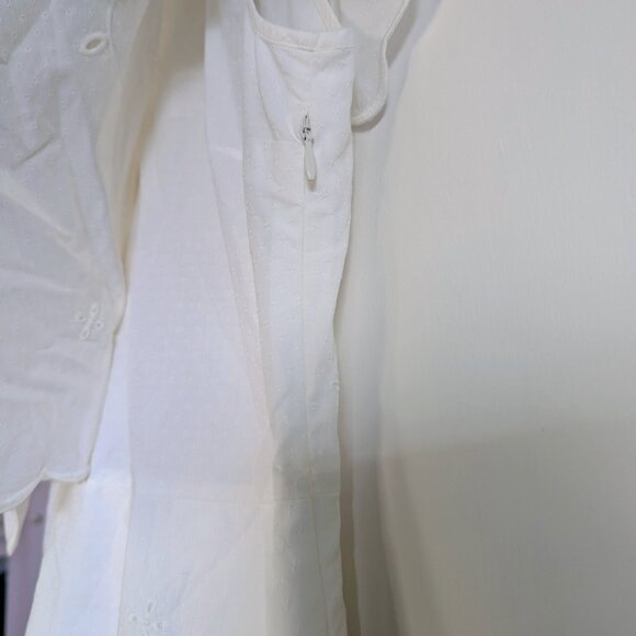 AUTH COACH Short Broderie Anglaise Dress White Size 2 NWT - Picture 8 of 16
